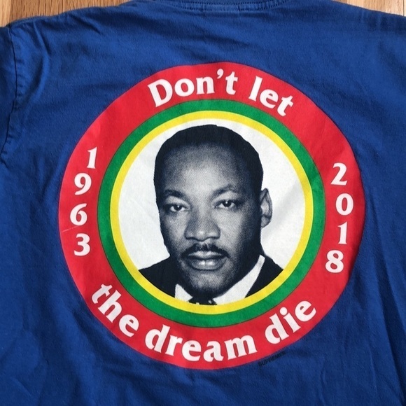 Supreme MLK Dream Tee Royal Blue SS18, Men's Medium/Unisex - Picture 6 of 6